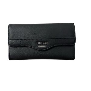 Black Guess Flap Wallet